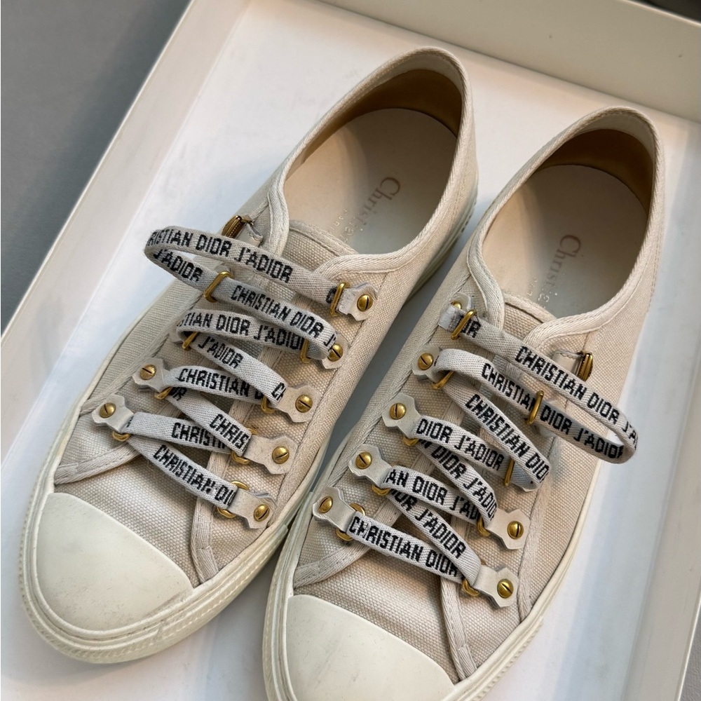 Dior Off-White Canvas Sneakers
